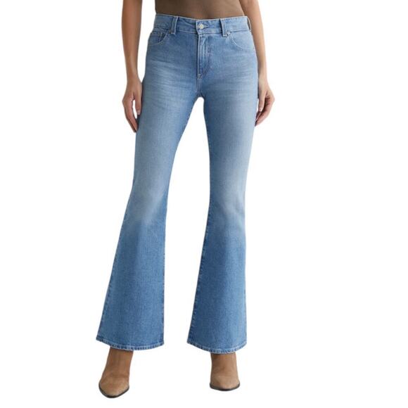 New Women’s AG Angeline 360° Mid-Rise Flare Denim Size 31 - Picture 1 of 10